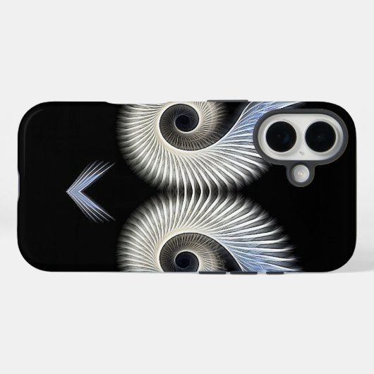 楽しいフクロウの顔の携帯ケース Case-Mate iPhoneケース (裏面 (横))
