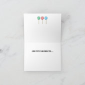 楽しいフラミンゴの折り紙グリーティングカード カード (内部)