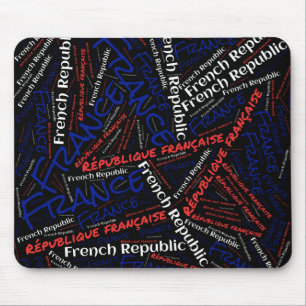 楽しいフランス国旗の色の愛国心 マウスパッド