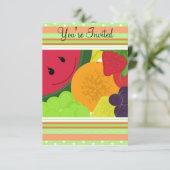 楽しいフルーツパーティーの招待状 招待状 (スタンド正面)