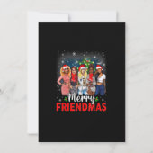 楽しいフレンズマス ブラックアフロ アフリカン プラウド サンタ X'mas 招待状 (正面)