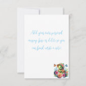 楽しいフローラウミガメありがとうノートカード サンキューカード (裏面)