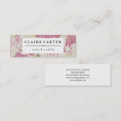楽しいフローラ対角ストライプ線 スキニー名刺 (正面/裏面)