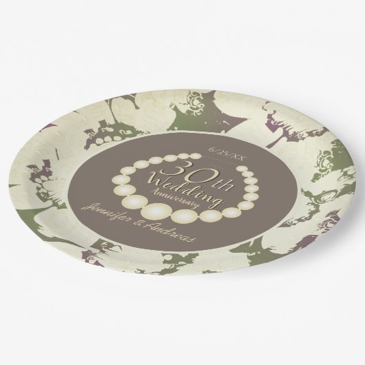 楽しいフローラ30周年記念 ペーパープレート (アングル)