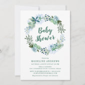 楽しいフローラ | グリーンベビーシャワー招待状 招待状 (正面)