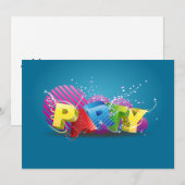 楽しいフンキーなパーティーの招待状 招待状 (正面/裏面)