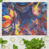 楽しいブッダオリジナル抽象芸術アートワーク キッチンタオル (折り畳み)