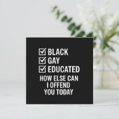 楽しいブラックゲイプライドサポートLGBTQ権利 招待状 (スタンド正面)