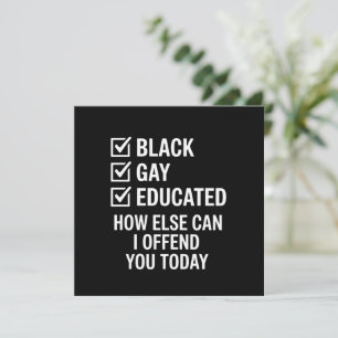 楽しいブラックゲイプライドサポートLGBTQ権利 招待状