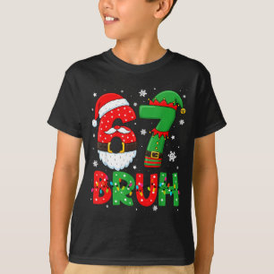楽しいブロ 67 シックス セブン 6 7 ミーム クリスマス ボーイズ サンタ Tシャツ