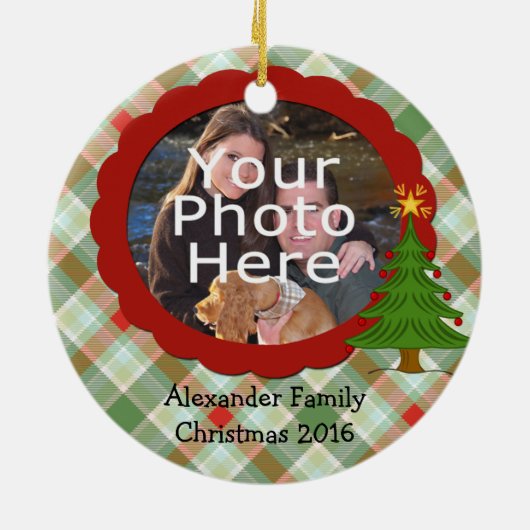 楽しいプライド写真クリスマスオーナメント セラミックオーナメント (裏面)