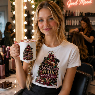 楽しいヘアホリデー気分 スタイリッシュクリスマスマグカップ マグカップ