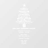 楽しいベジタリアンクリスマスをあなたに オープニング  ウィンドウサイン (シート)