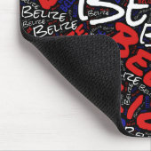 楽しいベリーズ国旗の色愛国的なマウスパッド マウスパッド (コーナー)