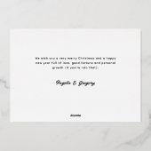 楽しいペットのホリデーカード　かわいい写真で 箔シーズンカード (裏面)