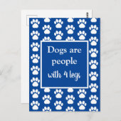 楽しいペットパズ 犬は青い四本足の人 ポストカード (正面/裏面)