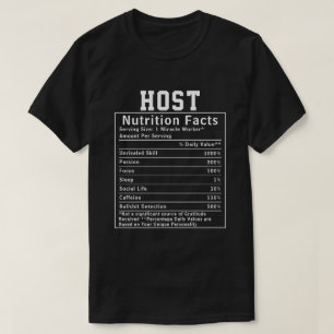 楽しいホストの栄養成分イベントスタッフワーカーギフト Tシャツ