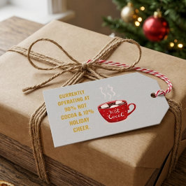 楽しいホットココアとホリデーシーズンのクリスマス ギフトタグ