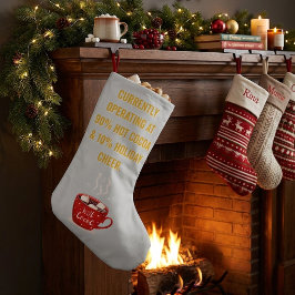 楽しいホットココアとホリデーシーズンのクリスマス スモールクリスマスストッキング