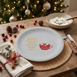 楽しいホットココアとホリデーシーズンのクリスマス ペーパープレート