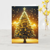 楽しいホリデーウィッシュカード カード (黄色い花)