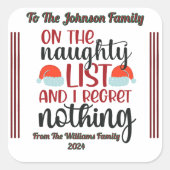 楽しいホリデーギフトステッカー スクエアシール (正面)