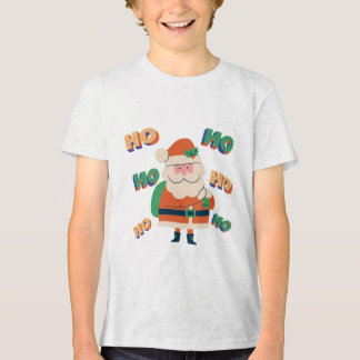 楽しいホリデーグラフィックのクリスマスTシャツ | Ho Ho Ho トライブレンドＴシャツ