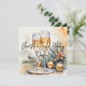 楽しいホリデーシーズンに乾杯！ グリーティングカード シーズンカード (スタンド正面)