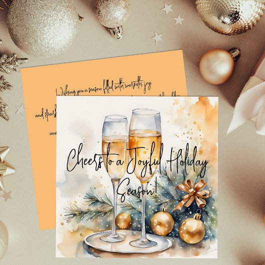 楽しいホリデーシーズンに乾杯！ グリーティングカード シーズンカード