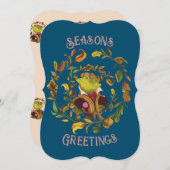 楽しいホリデーシーズンのグリーティングカード (正面/裏面)