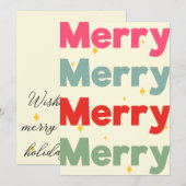 楽しいホリデーシーズンのフラットカード シーズンカード (正面/裏面)