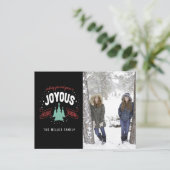 楽しいホリデーシーズンの写真クラシカルはがき 案内ポストカード (スタンド正面)