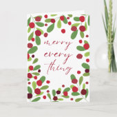 楽しいホリデーシーズン ミストルテ ホリー ベリー シーズンカード (正面)