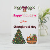 楽しいホリデーメッセージ フラットホリデーカード シーズンカード (スタンド正面)