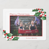 楽しいホリデー写真カード シーズンカード (正面/裏面)