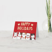 楽しいホリデー　かわいい猫たちのクリスマスソング シーズンカード (正面)