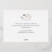 楽しいホリデー かわいい猫たちのクリスマスソング 箔シーズンカード (裏面)