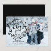 楽しいホリデー！クリスマスの挨拶 シーズンカード (正面/裏面)