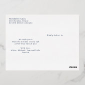 楽しいホリデー シンプル モダン ゴールド 箔シーズンポストカード (裏面)