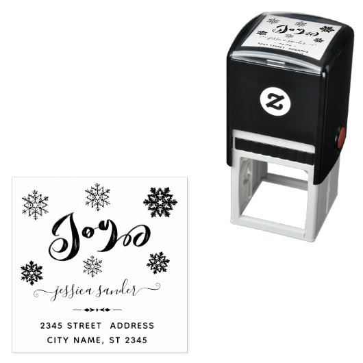 楽しいホリデー スノーフレーク ビジネス セルフ インク スタンプ (インサイチュ)