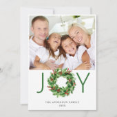 楽しいホリデー　ホリー　ベリー　松のリース　写真4枚　グリーティングカード シーズンカード (正面)