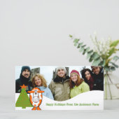 楽しいホリデー 牛乳農場 ファミリー フォト カード (スタンド正面)