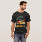 楽しいボウリングチームの男性女性 ボウリング Tシャツ (正面フル)