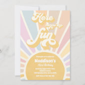 楽しいボヘミアンスタイルのサンシャインバーサデーパーティーがやってきた！ 招待状 (正面)