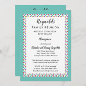 楽しいボーダー ファミリーリユニオンまたはパーティーの招待状 招待状 (正面/裏面)