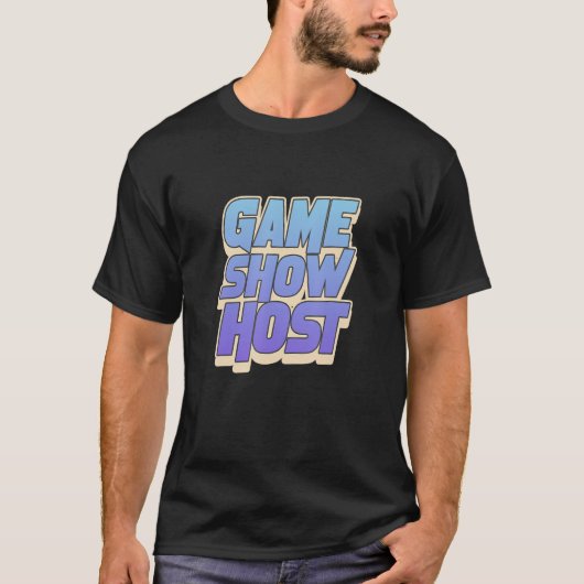 楽しいボードゲーム おもしろいゲームショーのホスト 楽しいゲ Tシャツ (正面)