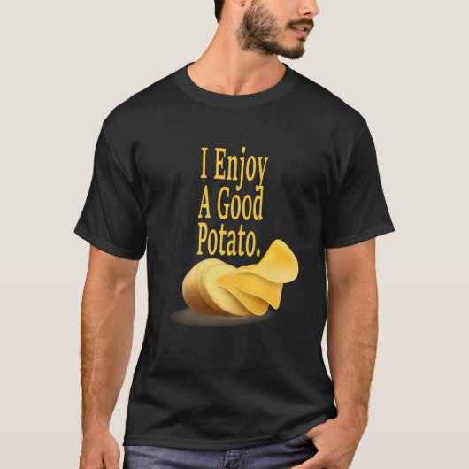 楽しいポテトライフを楽しむ Tシャツ (正面)