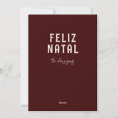 楽しいポルトガルのクリスマス、Feliz Natal シーズンカード (裏面)