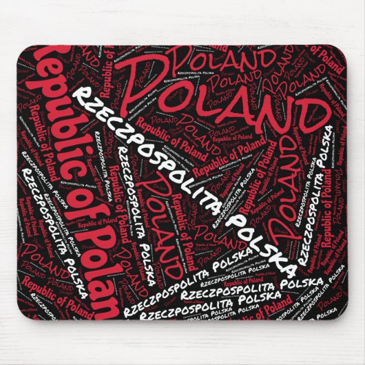 楽しいポーランド国旗の色の愛国心 マウスパッド (正面)