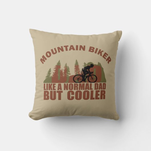 楽しいマウンテンバイクのパパ クッション (正面)